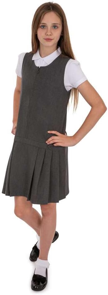 Girls Pleated School Pinafore 2 Pack - Image 3