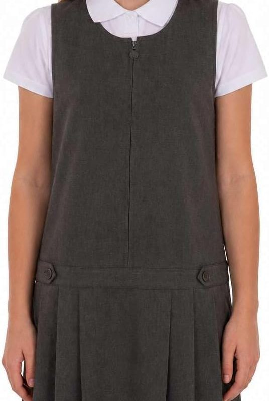 Girls Pleated School Pinafore 2 Pack