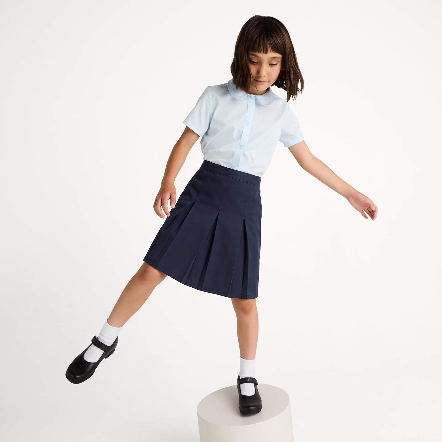 Girls' Pleated School Uniform Skirt, Pack of 2 - Image 2