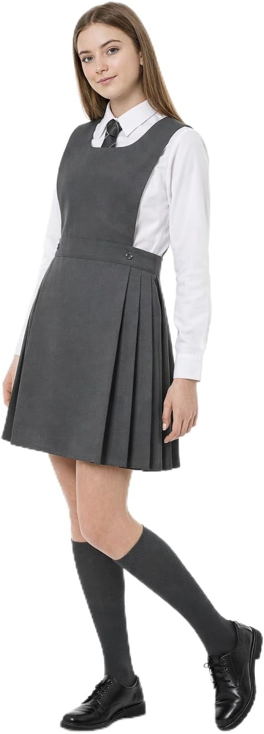 Pinafore Pleated School Dress