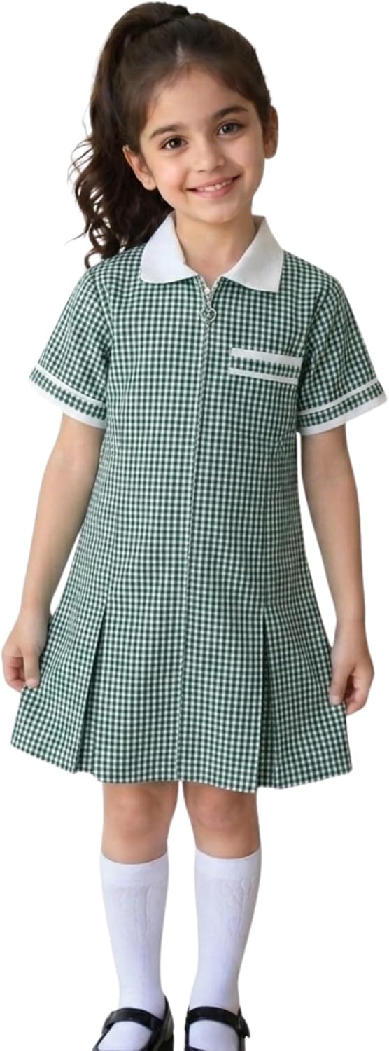 Girls Gingham School Dress