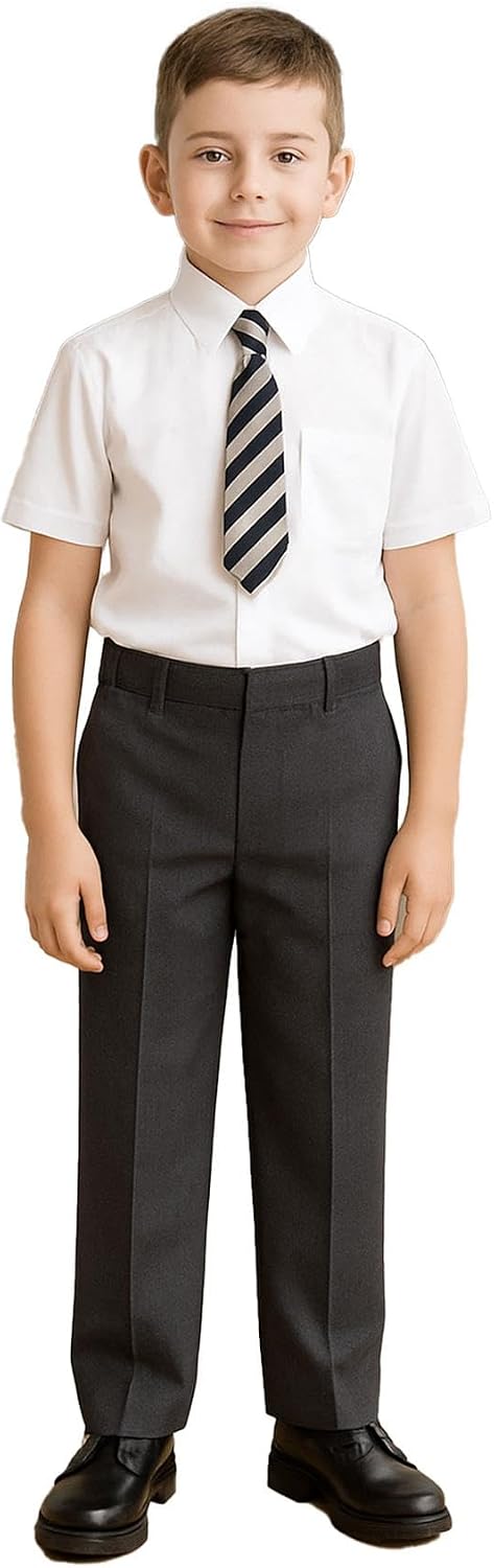 Boys Black School Trousers