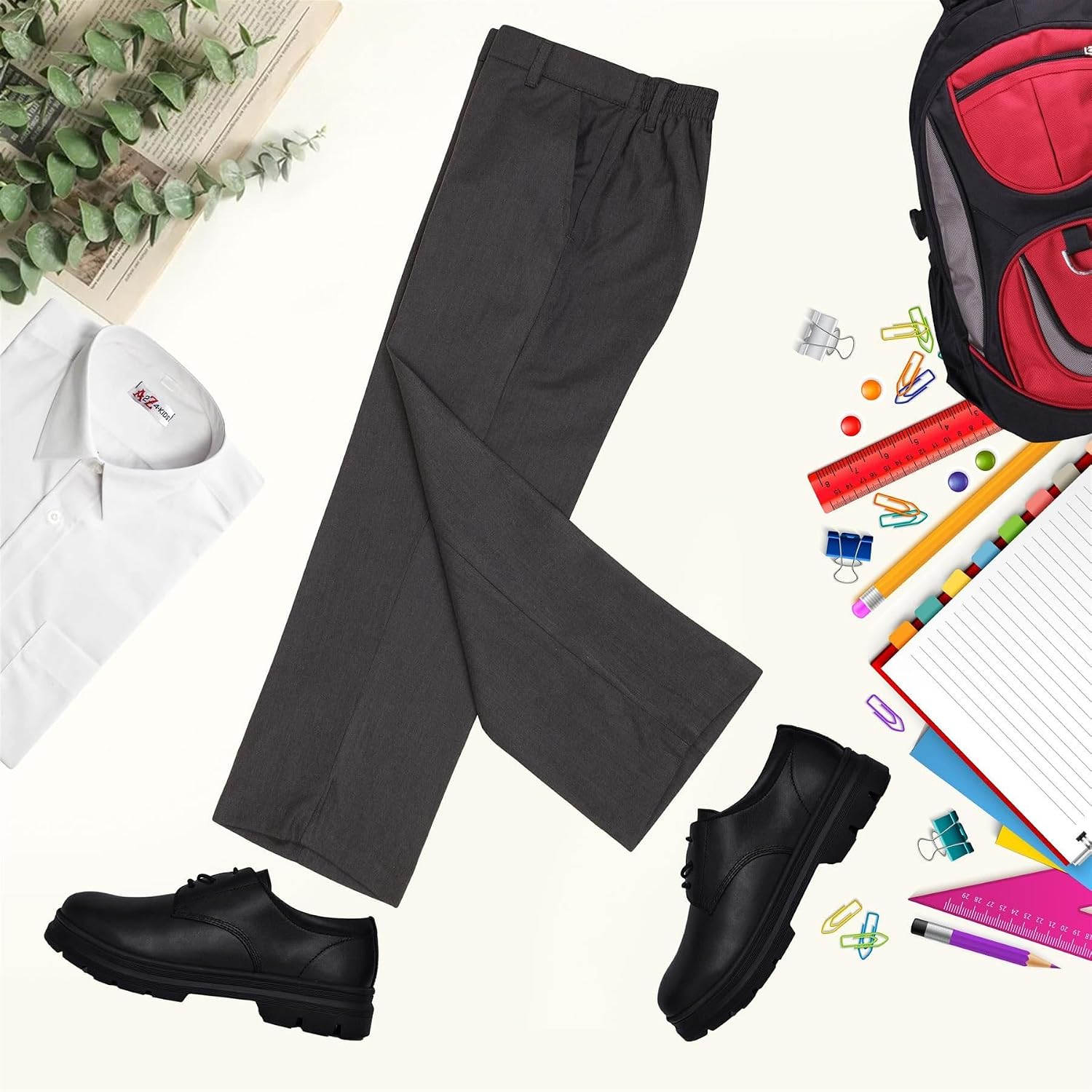 Boys Black School Trousers - Image 3
