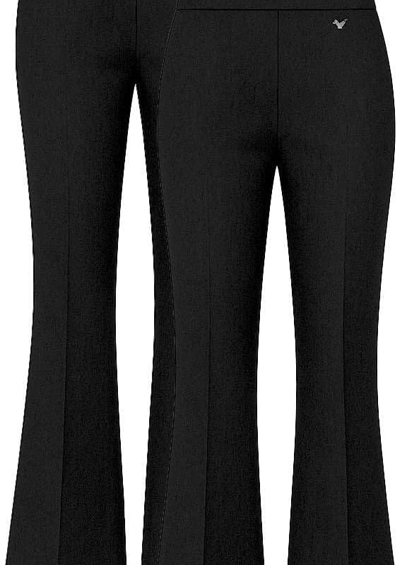 Girls Flared Jersey School Trousers