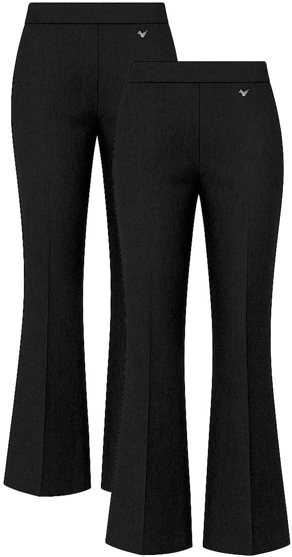 Girls Flared Jersey School Trousers