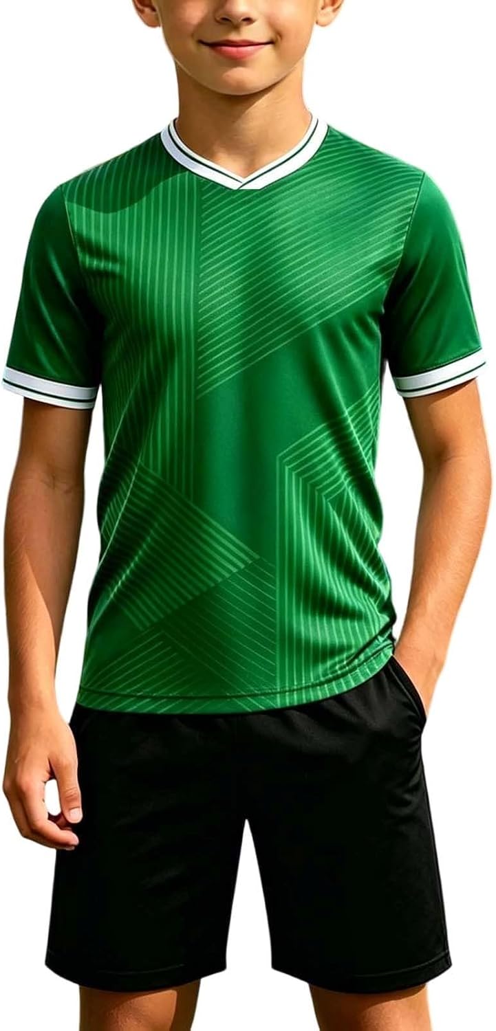 Boys Football Training Short Sleeve Sports Outfit