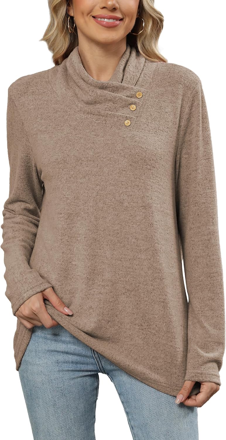 Long Sleeve Cowl Neck Tunic Jumper