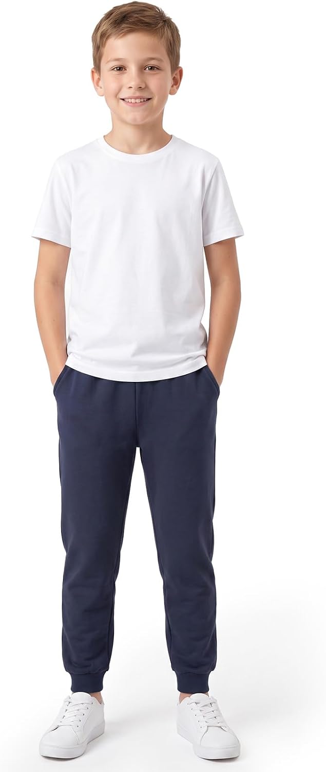 Kids Cotton Blend Fleece Joggers - Image 2